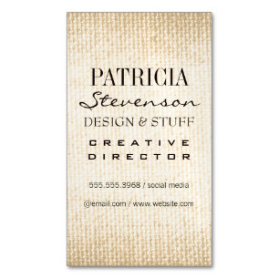 Gemengde lettertypen / Sepia-structuur Magnetisch Visitekaartje