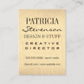 Gemengde lettertypen / Sepia-structuur Visitekaartje (Voorkant)