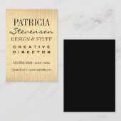 Gemengde lettertypen / Sepia-structuur Visitekaartje (Voorkant / Achterkant)
