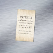 Gemengde Lettertypen / Sepia Textuur Magnetisch Visitekaartje (Voorbeeld)