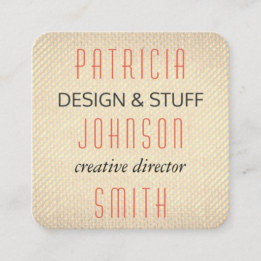 Gemengde lettertypen / textuur Sepia Vierkante Visitekaartje (Voorkant)