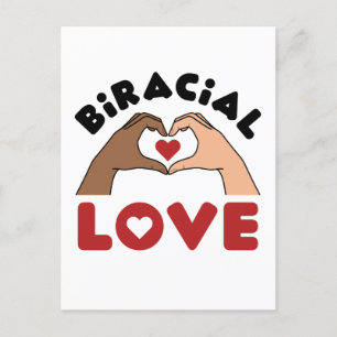 Gemengde Liefde Gemengd Raciale Koppel Briefkaart