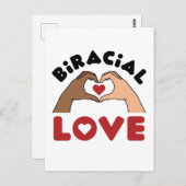 Gemengde Liefde Gemengd Raciale Koppel Briefkaart (Voorkant / Achterkant)