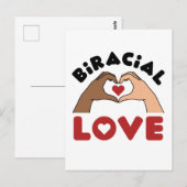 Gemengde Liefde Gemengd Ras Koppel Briefkaart (Voorkant / Achterkant)