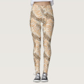 Gemengde Luipaard en Zebra Streepprint Leggings (Voorkant)