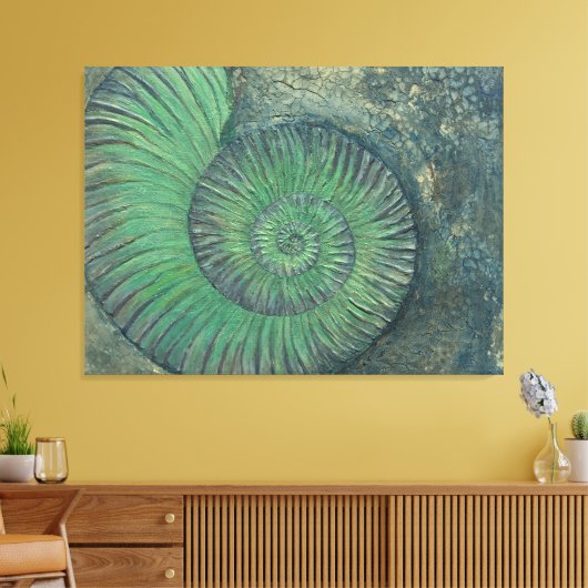 Gemengde media ammonietschilderij canvas afdruk (Insitu (Woonkamer))