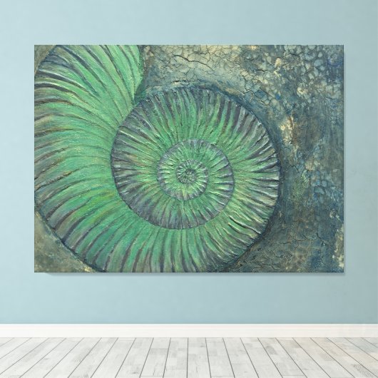 Gemengde media ammonietschilderij canvas afdruk (Insitu (Houten vloer))