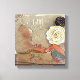 Gemengde Media Art Love Canvas Afdruk