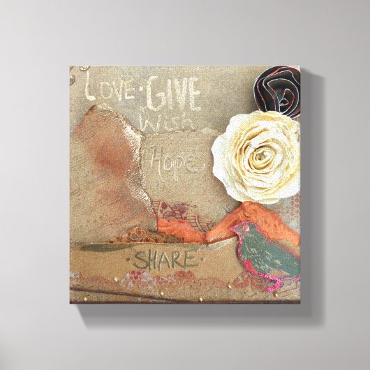 Gemengde Media Art Love Canvas Afdruk (Voorkant)