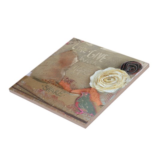 Gemengde Media Art Love Tegeltje (Zijkant)