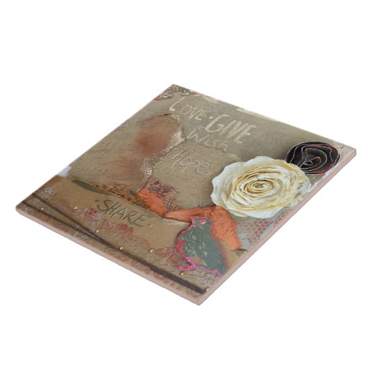 Gemengde Media Art Love Tegeltje (Zijkant)