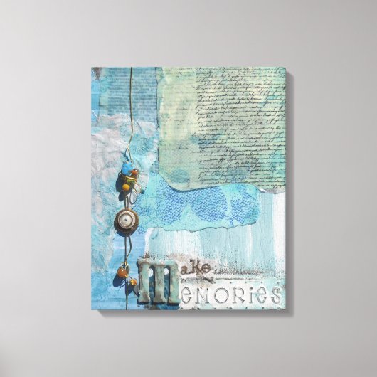 Gemengde Media Art maakt herinneringen Canvas Afdruk (Voorkant)