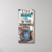 Gemengde Media Art met levensquote | Verpakt Canva Canvas Afdruk (Voorkant)