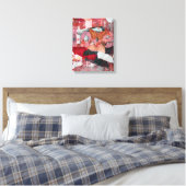 Gemengde Media Art Red Love Butterfly Canvas Afdruk (Insitu (Slaapkamer))