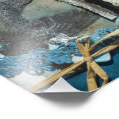 Gemengde Media Blauwgroen Creëer Foto Afdruk (Hoek)