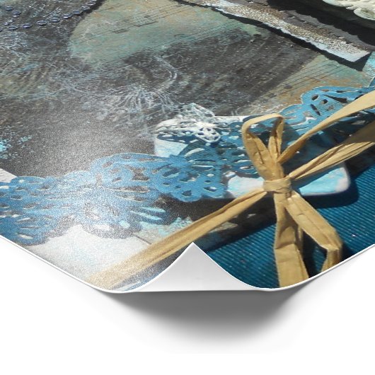 Gemengde Media Blauwgroen Creëer Foto Afdruk (Hoek)