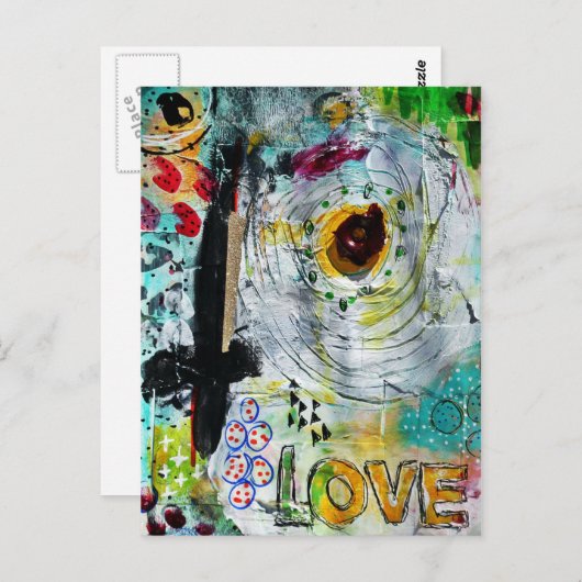 Gemengde media briefkaart (Voorkant / Achterkant)