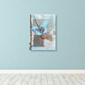 Gemengde Media Butterfly Heart Dream Art Canvas Afdruk (Insitu (Houten vloer))
