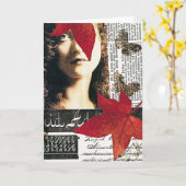 Gemengde Media Collage Kaart (Gele Bloem)