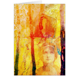 Gemengde Media collage, leeg binnenste Wenskaart