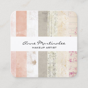 Gemengde Media Collage Vierkante Visitekaartje
