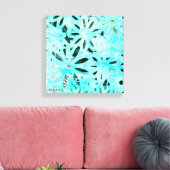 Gemengde Media Daisy Art Canvas Afdruk (Insitu (Woonkamer))