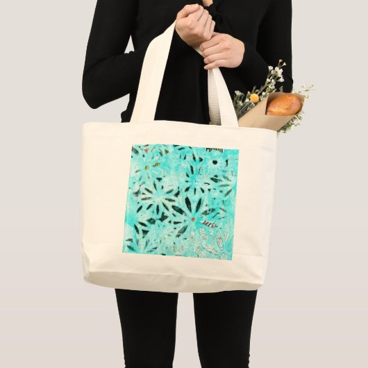 Gemengde Media Daisy Art Grote Tote Bag (Voorkant (product))