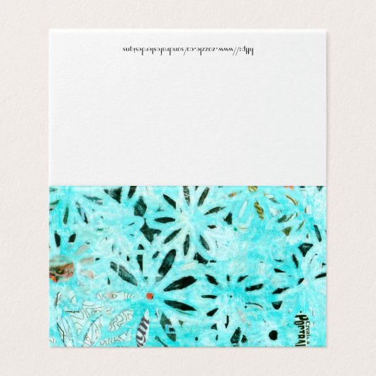 Gemengde Media Daisy Art Kaart (Buitenkant ongevouwen)