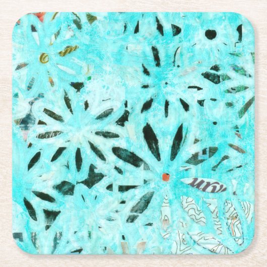 Gemengde Media Daisy Art Kartonnen Onderzetters (Voorkant)