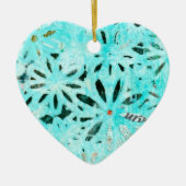 Gemengde Media Daisy Art Keramisch Ornament (Voorkant)