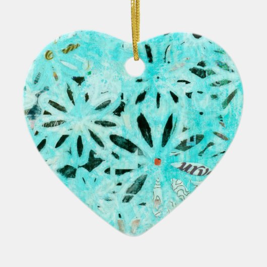 Gemengde Media Daisy Art Keramisch Ornament (Voorkant)