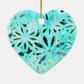 Gemengde Media Daisy Art Keramisch Ornament (Achterkant)