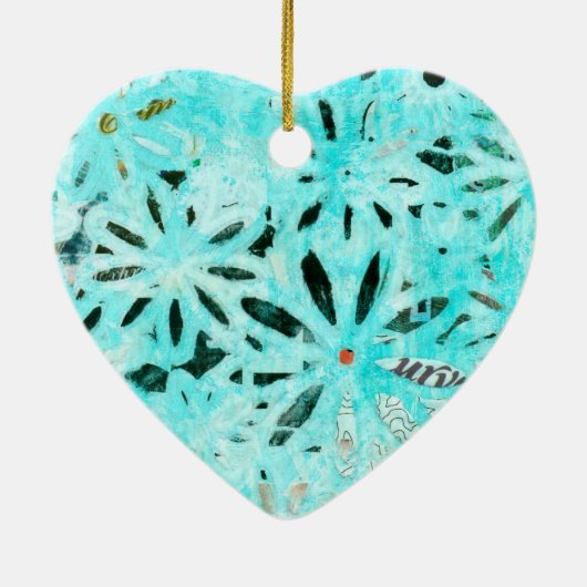 Gemengde Media Daisy Art Keramisch Ornament (Achterkant)