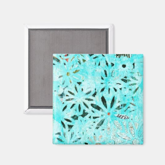 Gemengde Media Daisy Art Magneet (Voorkant / Achterkant)