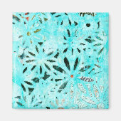 Gemengde Media Daisy Art Magneet (Voorkant)