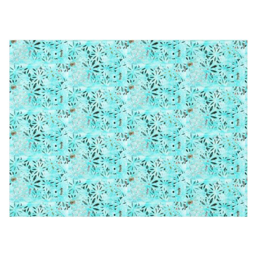 Gemengde Media Daisy Art Tafelkleed (Voorkant (Horizontaal))