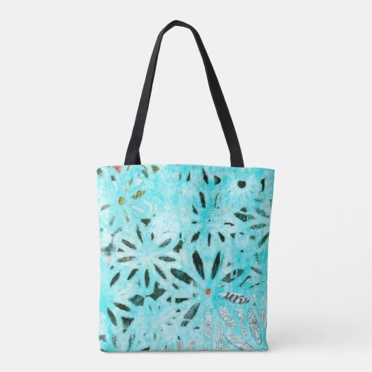 Gemengde Media Daisy Art Tote Bag (Achterkant)