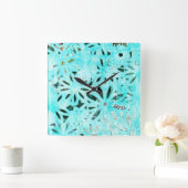 Gemengde Media Daisy Art Vierkante Klok (Huis)