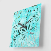 Gemengde Media Daisy Art Vierkante Klok (Hoek)