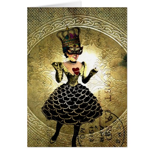 Gemengde Media Doll Digital Art, The Queen of Hear (Voorkant)