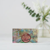 Gemengde media en digitale ventilator visitekaartje (Staand voorkant)