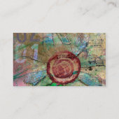 Gemengde media en digitale ventilator visitekaartje (Achterkant)