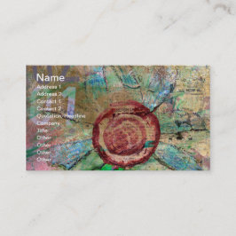 Gemengde media en digitale ventilator visitekaartje