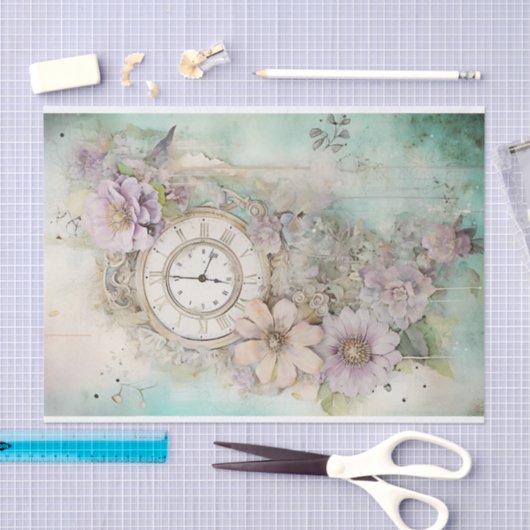 Gemengde media en klok tissuepapier (Craft)