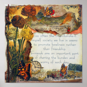 Gemengde Media Friends Art Print