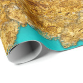 Gemengde Media Gold en Turquoise Cadeaupapier (Rol Hoek)