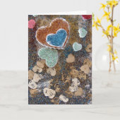 Gemengde media hartdag kaart (Gele Bloem)