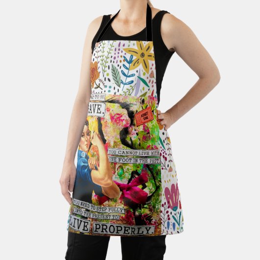 Gemengde Media Inspirerend Rosie de Riveter Schort (Insitu)