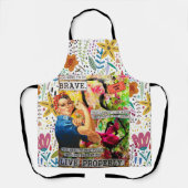 Gemengde Media Inspirerend Rosie de Riveter Schort (Voorkant)