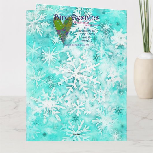 Gemengde Media Kat Print Kerst Kaart AP408A1 (Achterkant)